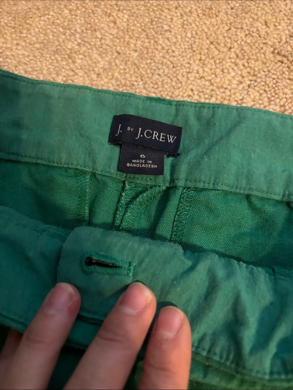 JCrew Women’s Scallop Hem Shorts - Green